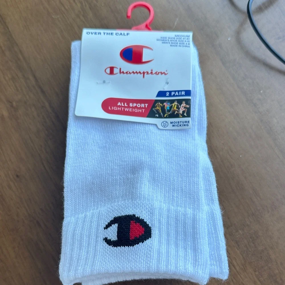 Champion All Sport White Athletic Socks